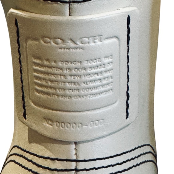 Coach Lorimer Leather Chalk Combat Lace Up Lug Boots NEW! Size 10 B - Picture 5 of 8